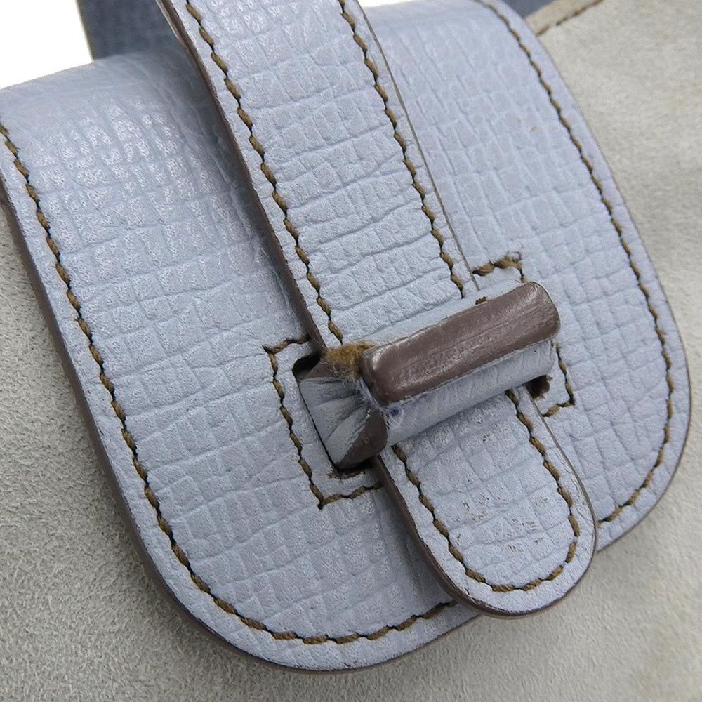 LOEWE hobo one shoulder bag suede leather light blue bicolor - Picture 6 of 10